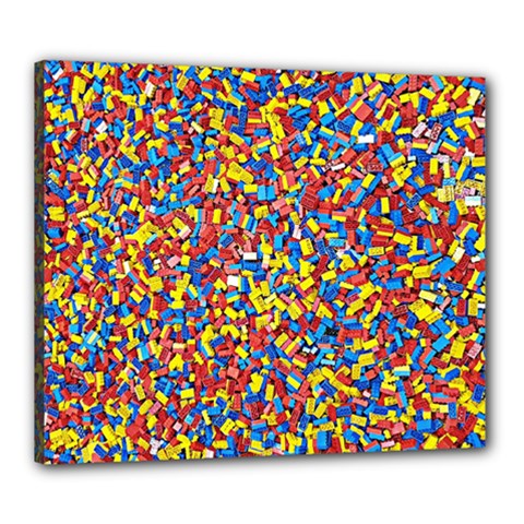 Colorful Lego Texture Lego Bricks Canvas 24  x 20  (Stretched) from ArtsNow.com