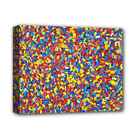 Colorful Lego Texture Lego Bricks Deluxe Canvas 14  x 11  (Stretched) from ArtsNow.com