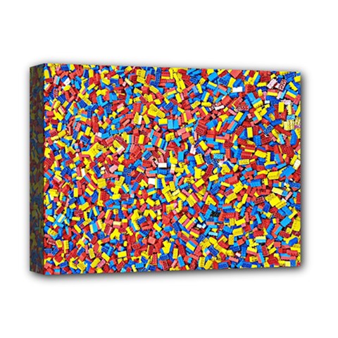 Colorful Lego Texture Lego Bricks Deluxe Canvas 16  x 12  (Stretched)  from ArtsNow.com