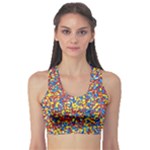 Colorful Lego Texture Lego Bricks Fitness Sports Bra