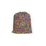 Colorful Lego Texture Lego Bricks Drawstring Pouch (Small)