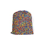 Colorful Lego Texture Lego Bricks Drawstring Pouch (Medium)