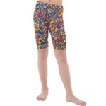 Colorful Lego Texture Lego Bricks Kids  Mid Length Swim Shorts