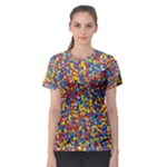 Colorful Lego Texture Lego Bricks Women s Sport Mesh T-Shirt