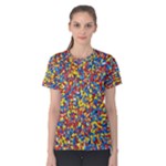 Colorful Lego Texture Lego Bricks Women s Cotton T-Shirt