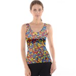 Colorful Lego Texture Lego Bricks Women s Basic Tank Top