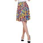 Colorful Lego Texture Lego Bricks A-Line Skirt