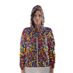 Colorful Lego Texture Lego Bricks Women s Hooded Windbreaker