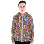 Colorful Lego Texture Lego Bricks Women s Zipper Hoodie