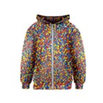 Colorful Lego Texture Lego Bricks Kids  Zipper Hoodie