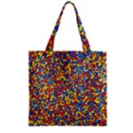 Colorful Lego Texture Lego Bricks Zipper Grocery Tote Bag