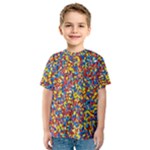 Colorful Lego Texture Lego Bricks Kids  Sport Mesh T-Shirt