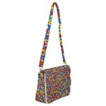 Colorful Lego Texture Lego Bricks Shoulder Bag with Back Zipper