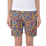 Colorful Lego Texture Lego Bricks Women s Basketball Shorts