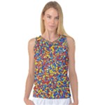 Colorful Lego Texture Lego Bricks Women s Basketball Tank Top