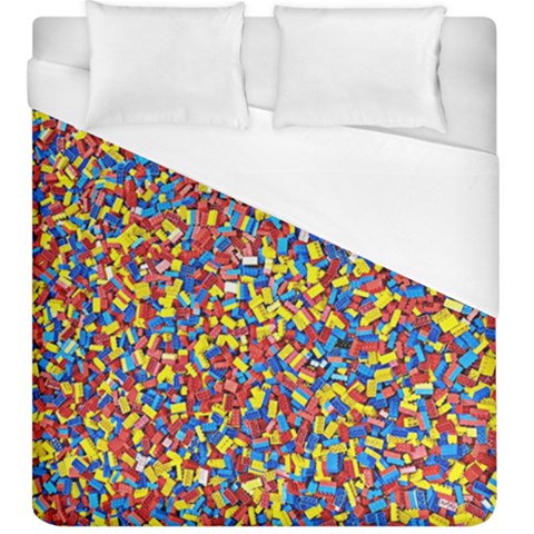 Colorful Lego Texture Lego Bricks Duvet Cover (King Size) from ArtsNow.com