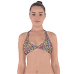 Colorful Lego Texture Lego Bricks Halter Neck Bikini Top