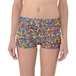 Colorful Lego Texture Lego Bricks Reversible Boyleg Bikini Bottoms