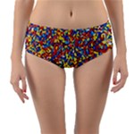 Colorful Lego Texture Lego Bricks Reversible Mid-Waist Bikini Bottoms