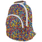 Colorful Lego Texture Lego Bricks Rounded Multi Pocket Backpack