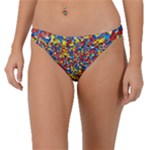 Colorful Lego Texture Lego Bricks Band Bikini Bottoms