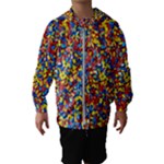 Colorful Lego Texture Lego Bricks Kids  Hooded Windbreaker