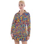 Colorful Lego Texture Lego Bricks Women s Long Sleeve Casual Dress