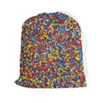 Colorful Lego Texture Lego Bricks Drawstring Pouch (2XL)