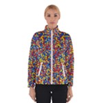 Colorful Lego Texture Lego Bricks Women s Bomber Jacket