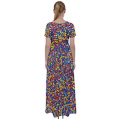 High Waist Short Sleeve Maxi Dress 