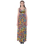 Colorful Lego Texture Lego Bricks Empire Waist Maxi Dress