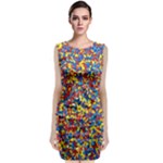 Colorful Lego Texture Lego Bricks Classic Sleeveless Midi Dress