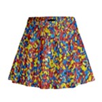 Colorful Lego Texture Lego Bricks Mini Flare Skirt