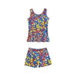 Colorful Lego Texture Lego Bricks Kids  Boyleg Swimsuit