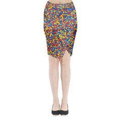 Colorful Lego Texture Lego Bricks Midi Wrap Pencil Skirt from ArtsNow.com