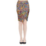 Colorful Lego Texture Lego Bricks Midi Wrap Pencil Skirt