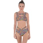 Colorful Lego Texture Lego Bricks Bandaged Up Bikini Set 