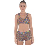 Colorful Lego Texture Lego Bricks Racerback Boyleg Bikini Set