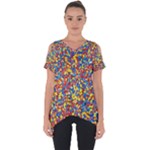 Colorful Lego Texture Lego Bricks Cut Out Side Drop T-Shirt