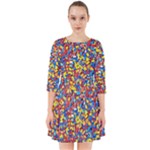 Colorful Lego Texture Lego Bricks Smock Dress