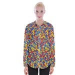 Colorful Lego Texture Lego Bricks Womens Long Sleeve Shirt