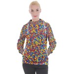 Colorful Lego Texture Lego Bricks Women s Hooded Pullover