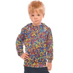 Colorful Lego Texture Lego Bricks Kids  Hooded Pullover