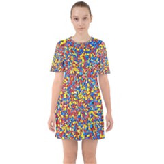 Sixties Short Sleeve Mini Dress 