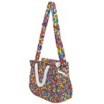 Colorful Lego Texture Lego Bricks Rope Handles Shoulder Strap Bag