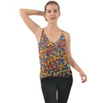 Colorful Lego Texture Lego Bricks Chiffon Cami