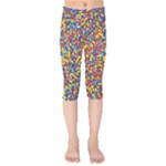 Colorful Lego Texture Lego Bricks Kids  Capri Leggings 