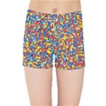 Colorful Lego Texture Lego Bricks Kids  Sports Shorts