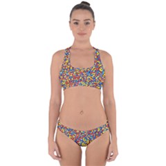 Colorful Lego Texture Lego Bricks Cross Back Hipster Bikini Set from ArtsNow.com