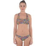 Colorful Lego Texture Lego Bricks Cross Back Hipster Bikini Set